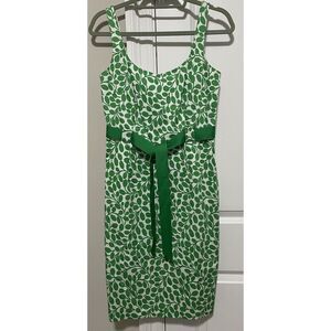 London Times Womens Dress Size 8 Green White Spring Summer